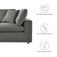 thumbnail image 4 of Modway Commix 8-Piece Fabric Down Filled Sectional Sofa Set in Gray, 4 of 10