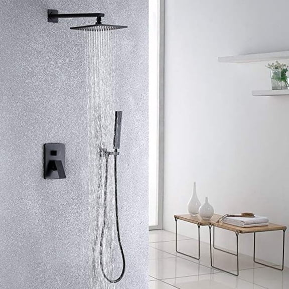 Juno Bravat Oil-Rubbed Bronze Shower Head Set with Handheld Shower