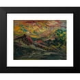thumbnail image 2 of Arnold Peter Weisz-Kubínčan 14x12 Black Modern Framed Museum Art Print Titled - Sunset in the Mountains (1940-1944), 2 of 5