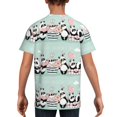 thumbnail image 5 of Wukai Cute Panda Youth Unisex Short Sleeve T-Shirt for Boys, Girls, Teens, and Kids-Large, 5 of 7