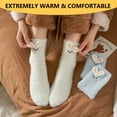 thumbnail image 3 of LDU Women's Thermal Crew Socks, Heavyweight Plush Lined with Kawaii Bunny Design for Winter, 6 Pairs, 3 of 6