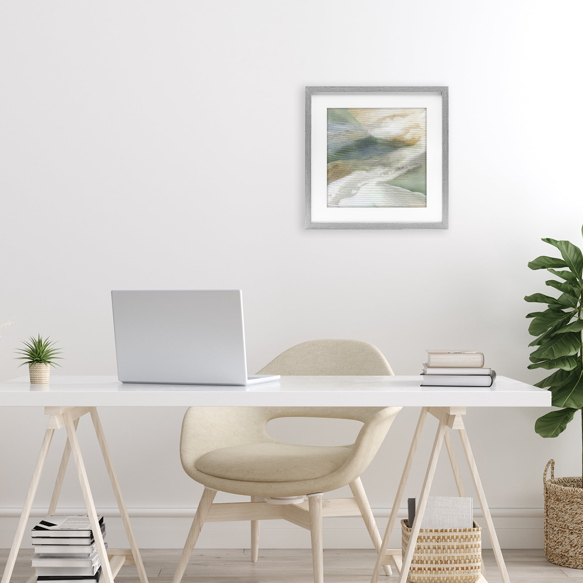 Stupell Industries Serene Mist Over Rolling Fields Gray Framed Print Under Glass, design by Carol Robinson