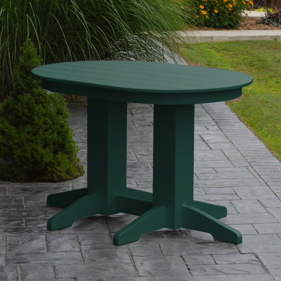 A & L Furniture Poly 48 x 33 in. Oval Outdoor Dining Table