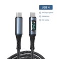 thumbnail image 3 of Cable de pantalla de codo USB4 de 40Gbps, tipo C a C, PD3.1, Cable de carga rápida de 240W, 8K @ 60Hz, para Nintendo, PS5, Switch, MacBook Pro, iPad, 3 of 5