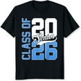 thumbnail image 2 of 100% Cotton Class Of 2026 Senior Graduation T-Shirt For High School College Students Unisex Black Tee Gift For Graduates, 2 of 5