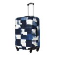 thumbnail image 3 of Multi-Size Suitcase Protective Cover Full Range Double Stitching Invisible Zipper For Travel Business Plaid Fall Camo Royalblue_4 Medium, 3 of 8