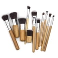 thumbnail image 4 of Makeup Brushes Set - 11 Pcs Bamboo Handle Cosmetic Brushes with Linen Drawstring Bag, Soft Artificial Fiber Bristles, Makeup Tools, Professional Makeup Brushes, Beauty Tools Accessories, 4 of 7