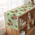 thumbnail image 6 of Table Runners 72 Inches Long Dress Scarves, Christmas Green Farmhouse Kitchen/Dining Table Runner, Coffee Tablerunners, Xmas Cute Elk Winter Leaves Cartoon Snowflake 16x72 Inch, 6 of 9