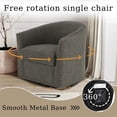 thumbnail image 2 of DREAMSIDEA Swivel Accent Chairs Set of 2,Oversized Linen Barrel Club Chair Upholstered Armchair for Living Room -Gray, 2 of 6