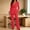 Red, variant on Women's Solid Lapel Single Button Blazer High Waist Flare Pants 2 Piece Outfit, Elegant Business office Suit Matching Set Red XL(XL)