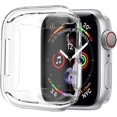 thumbnail image 1 of [1 Pack] Screen Protector Case for Apple Watch 44mm, Full Protective HD Ultra-Thin Cover Compatible with iWatch Series 4 Series 5 Series 6 SE Bumper Case, Clear, 1 of 5