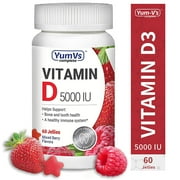 YumV's Vitamin D, Mixed Berry Flavor, 5,000 IU, 60 Jellies
