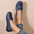 thumbnail image 4 of Mepaouo Loafers for Women Business Casual Shoes Comfortable Bowknot Penny Loafer Slip on Work Flats Blue 8.5, 4 of 9