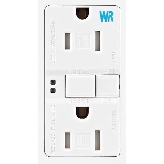 Cooper Wiring TWRSGF15W 15 Amp GFCI Self-Test Duplex Receptacle- White