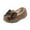 Khaki, variant on Odeerbi 2025 Girls Slippers Toddler Infant Kids Baby Girls Warm Butterfly Knot Slip On Flat Loafers Shoes