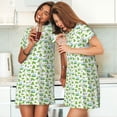 thumbnail image 4 of Naloa Frogs Jumping Print Women Nightgowns,Womens Loungewear,Short Sleeve Sleepwear,Comfy Ladies Nightdress, 4 of 6