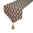 thumbnail image 2 of Brown Decorative 4 - 6 Seater Table Runner (14 x 64 inch) | Modern Cotton Animal Table Linen | Animal Pattern, Beaded Hand Embroidery Table Runner for Party, Dining Table Décor - Untamed Grace, 2 of 10