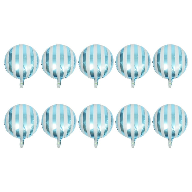 10 globos redondos a rayas para cumpleaños, bodas, decoración del hogar.