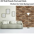 thumbnail image 5 of NOGIS 3D Wall Panels Peel and Paste,10 Pcs 3D Brick Wallpaper Peel Waterproof Self Adhesive Decorative Stick Faux Stone Wall Panels for Living Room, Lobby Bedroom Hotel Office Decoration (A), 5 of 7
