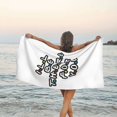 thumbnail image 3 of Toalla de playa de microfibra con texto "I'll Be There For You", para desfiles, natación, yoga, mujeres y hombres, 3 of 4