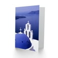 thumbnail image 2 of Santorini Church Blue Domed Roof Greece Home Greetings Card Plus Envelope Blank inside, 2 of 3