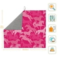 thumbnail image 2 of Dish Drying Mat, Modern Minimalist Cool Horse Pink Highly Absorbent Drying Matt Kitchen Counter, Dish Mat Drying Pad Dishes Drainer Mats for Kitchen Counter or Sink, 16 x 18 inch, 2 of 6