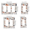 thumbnail image 2 of Yayeee Rocker Switch Wall Plate 2-Gang 4.7"x4.6" Home Decorative Outlet Cover, Cartoon Gray Houses, 2 of 6