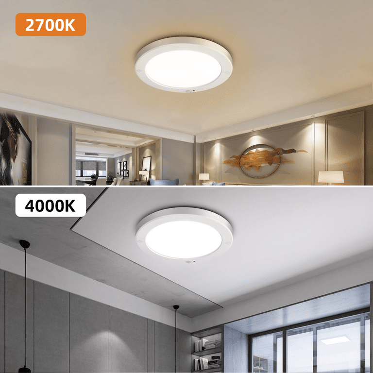 Commercial Electric 12 in. White Round Closet Light LED Flush