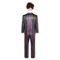 thumbnail image 5 of Disfraz de discoteca retro de los años 70 y 80 para hombre adulto, disfraz de hippie de los años 90, camisa, abrigo, pantalones acampanados, peluca, collar, traje de carnaval de Halloween, 5 of 5