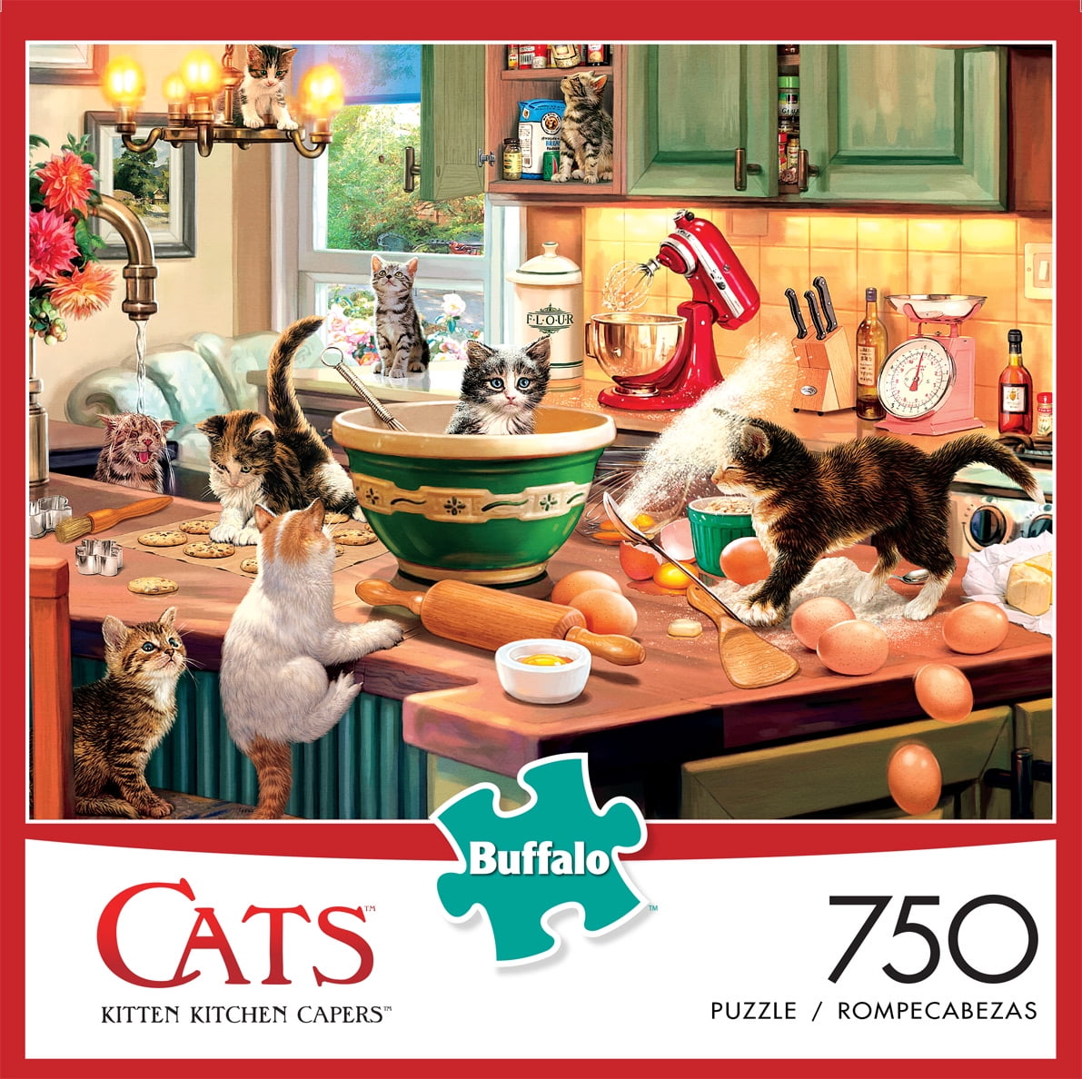 Anatolian Puzzle - Kittens in The Kitchen 1000 Piece Jigsaw Puzzle 1