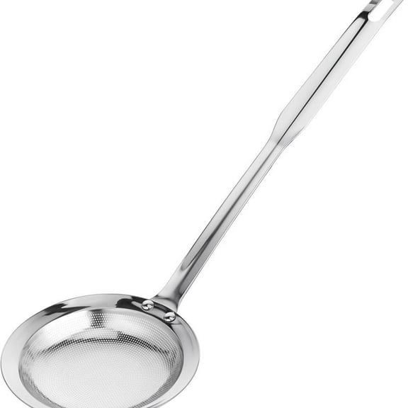 Extra Large Long Handle Fine Mesh Stainless Steel Fat Skimmer Spoon