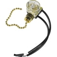 thumbnail image 3 of HQRP Ceiling Fan Switch Compatible with Zing Ear ZE-109, Canal CS20-5220-DP, Sun-Lite J-101, Gardner Bender GSW-31 2-Wire Pull Chain Fan Light Switch With 2 Pre-Installed Wires, UL Listed, 3 of 7