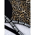 thumbnail image 6 of iEFiEL Kids Girls 2PCS Ballet Dance Outfit Tank Top with Letters Printed Bottoms Athletic Set for Gym Workout, 6 of 7