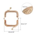 thumbnail image 2 of Unique Bargains Metal Purse Frames, 2.6' 5Pcs Kiss Lock Clasp Frame for Coin Bags DIY, Light Gold, 2 of 6