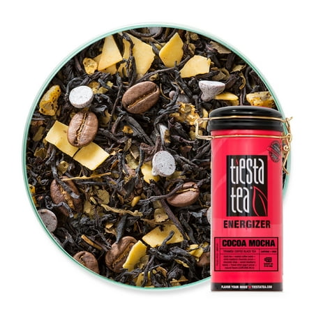 Tea And Coffee Tins Tiesta Tea Cocoa Mocha, Tiramisu Coffee Black Tea, 50 Servings, 4.5 Ounce Tin, High Caffeine, Loose Leaf Black Tea Energizer Blend ()