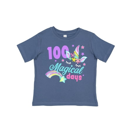 

Inktastic 100 Magical Days with Unicorn Gift Toddler Toddler Girl T-Shirt