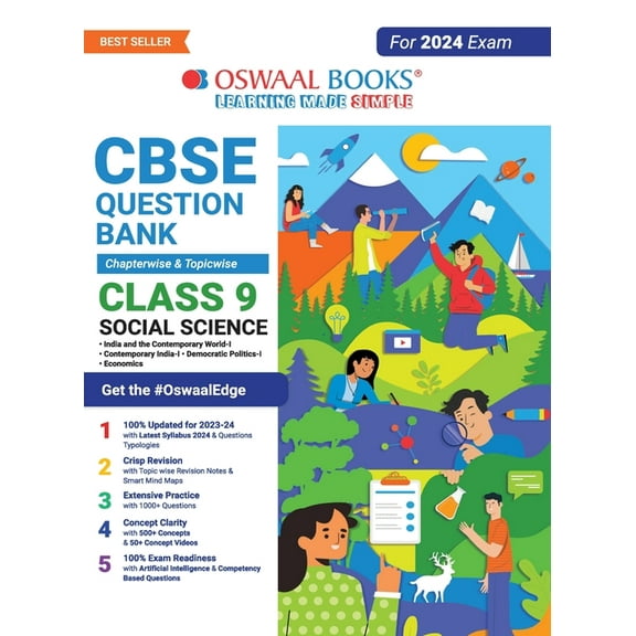 Oswaal CBSE Class 9 Social Science Question Bank (2024 Exam), (Paperback)