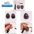 thumbnail image 4 of LAICAIW for Chevy Key Fob Cover with Leather Keychain Lanyard, Soft TPU Keys Case Shell Compatible with Chevy Suburban Traverse Tahoe/GMC Yukon/Cadillac Escalade 6 Buttons Key Fob Case (BP-Chv-6R), 4 of 6