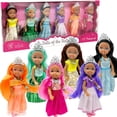 thumbnail image 1 of Little Dolls Set with Mini Princess Dolls for Girls – Princess Toy Dolls for Dollhouse –Small Doll Mini Princess Figures with Tiaras, Hair Accessories, 1 of 5