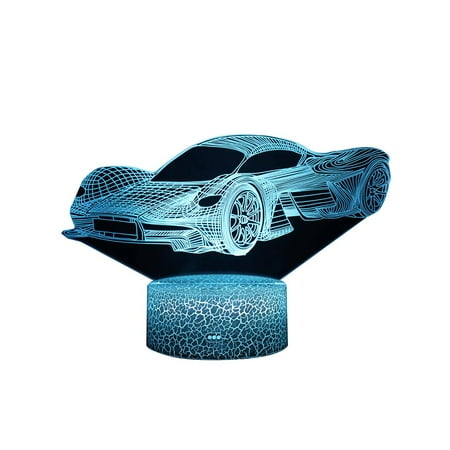 

Car Shape Colorful Touch Control 3D LED Night Light for Bedroom Living Room Outdoor
