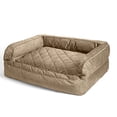 thumbnail image 3 of Cama para perros Orvis Comfortfill-Eco, sofá grande de tweed marrón, 3 of 3
