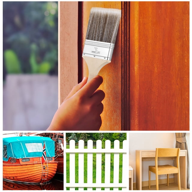 RENACLIPY 1 Set Angled Paint Brushes in Assorted Color for Home Use and Beginners 9.8*1.5*0.5in