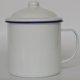 thumbnail image 2 of Taza cilíndrica de esmalte blanco puro engrosada de 6 a 12 cm, taza de té de hierro esmaltado retro nostálgico de estilo antiguo para la oficina y el hogar, 2 of 5