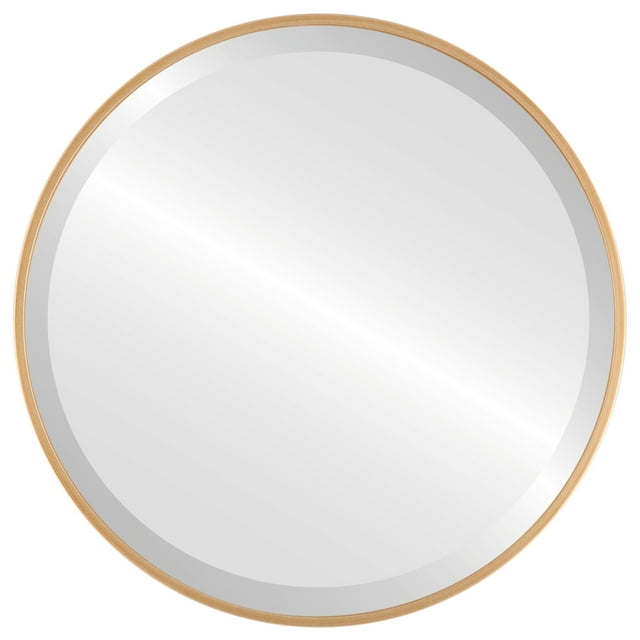 Miroir Rond Encadré Singapore - Peinture Dorée - 31 Pouces x 31 Pouces