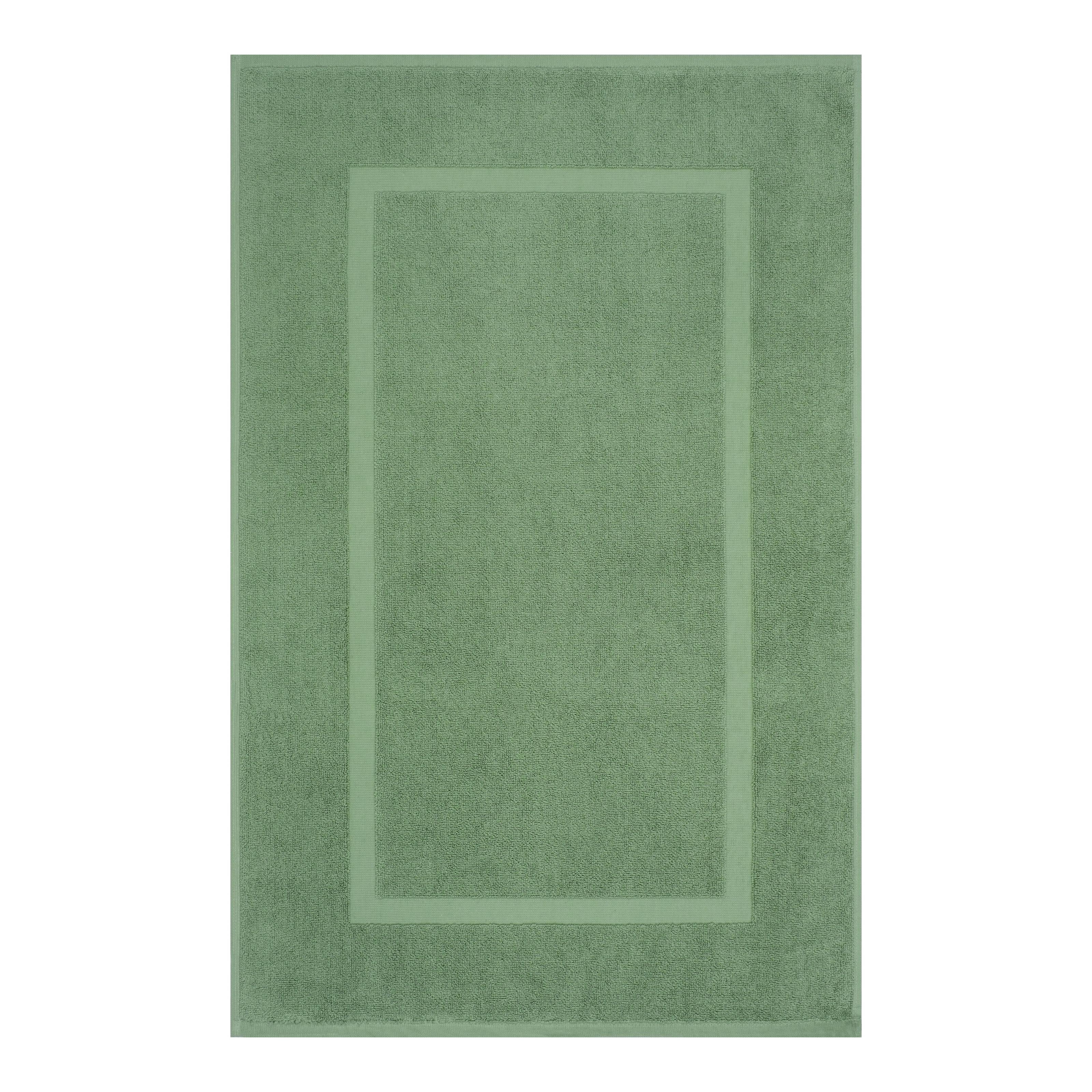Cotton Paradise 100% Cotton Bath Mats for Bathroom Floor Set of 2 Pack, 20x34 Soft Absorbent Washable Quick Dry Tub Bathmat, Sage Green