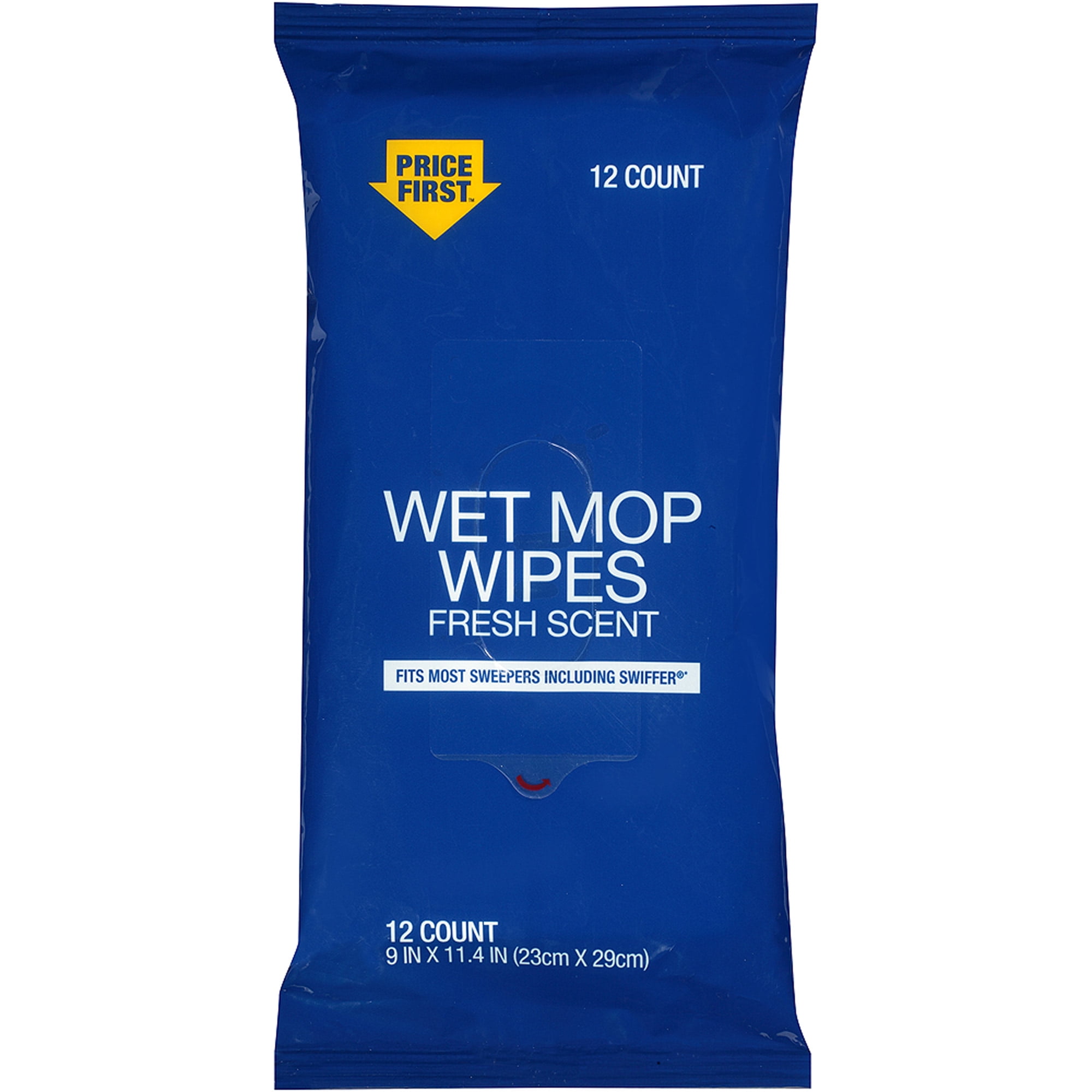 Price First(tm) Fresh Scent Wet Mop Wipes, 12 count