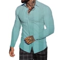 thumbnail image 1 of PENGXIANG Chemise à Manches Longues Imprimée Complète à Col à Revers pour Hommes Automne Hiver, 1 of 2
