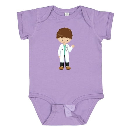 

Inktastic Doctor Lab Coat Medicine Cute Boy Brown Hair Gift Baby Boy Bodysuit