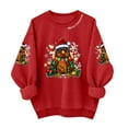 thumbnail image 2 of GaThRRgYP Plus Size Womens Long Sleeve Tops,Christmas Women's Round Neck Fashionable Printed Sweatshirt Long Sleeved Top Sweatshirt Red XS, 2 of 4