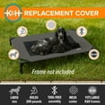 thumbnail image 4 of K&H Pet Products Original Pet Cot Replacement Cover (Cot Sold Separately) Gray/Black Mesh Large 42 X 30 Inches, 4 of 9